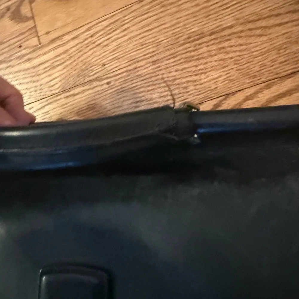 Vintage Coach Beekman black leather briefcase